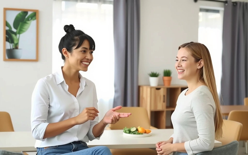 Imagen de un dietista dando consejos a una persona