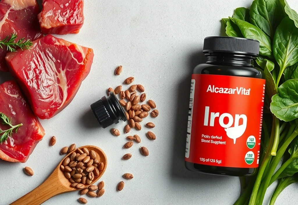 Alimentos ricos en Hierro y suplemento de Alcazarvitacx