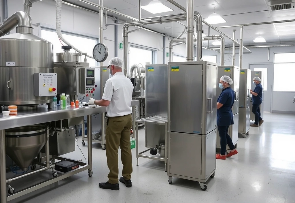 Instalación de producción moderna de suplementos