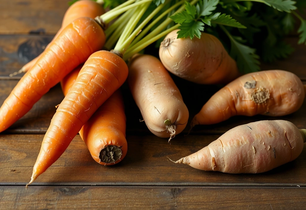 Zanahorias y batatas, fuentes de Vitamina A